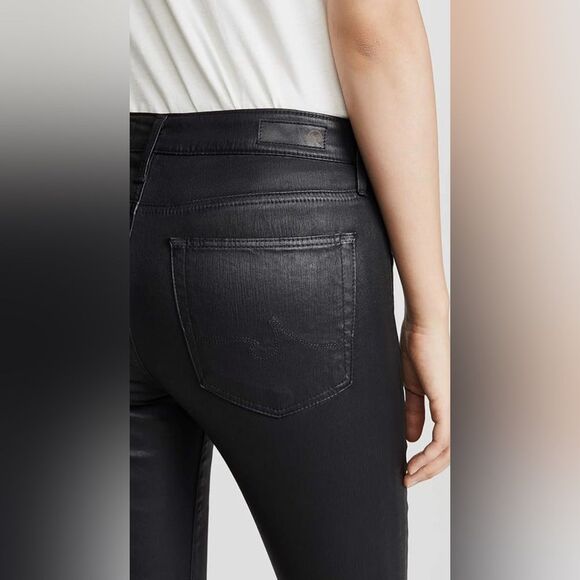 AG Adriano Goldschmied The Legging Ankle Super Skinny Ankle in Coated Black 29R - Picture 4 of 12